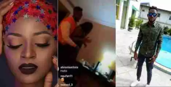 #BBNaija: Miracle caught on camera flirting with Ahneeka (Video)